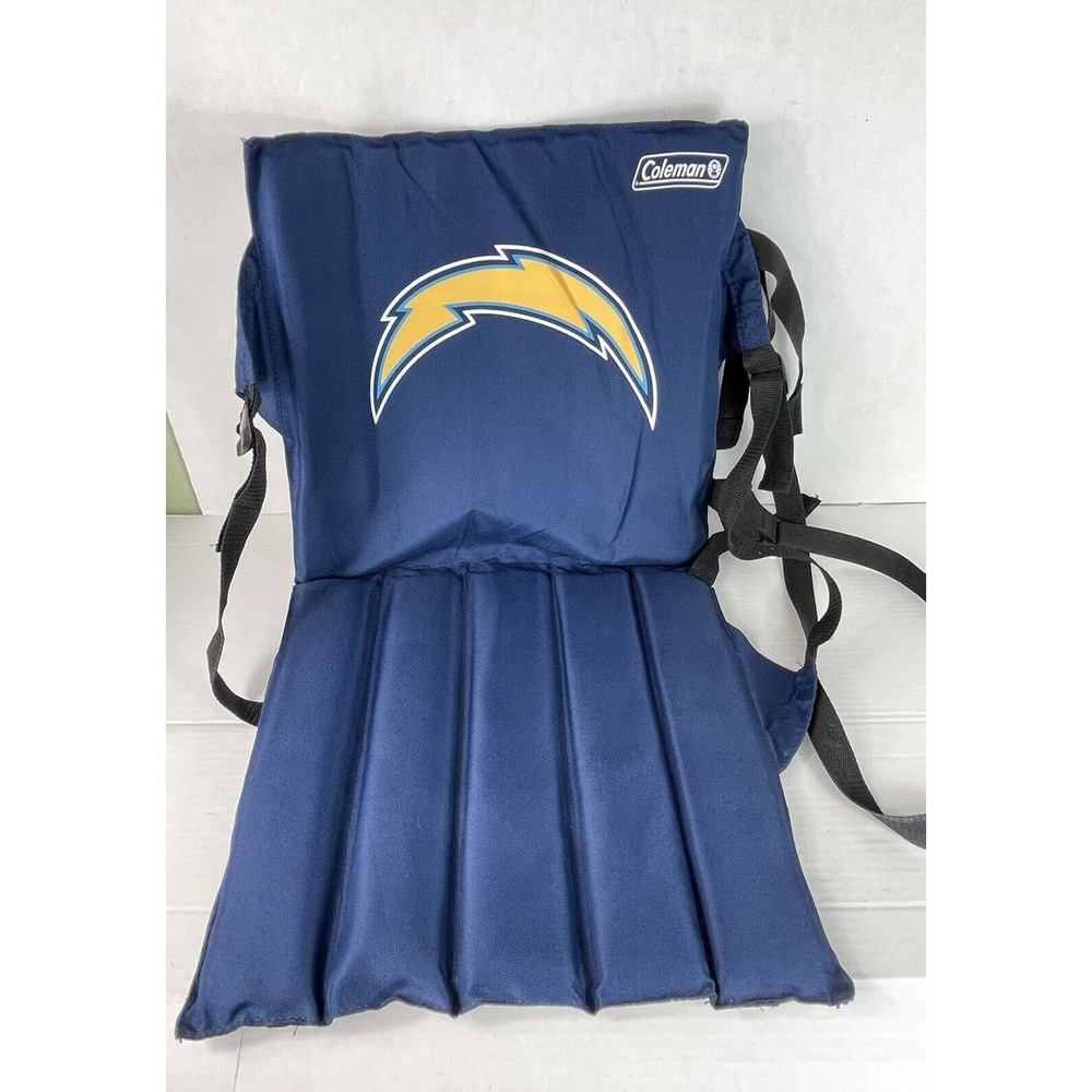 NFL San Diego Chargers Stadium Seat Cushion w/ Carry Strap Padded Bleacher Seat